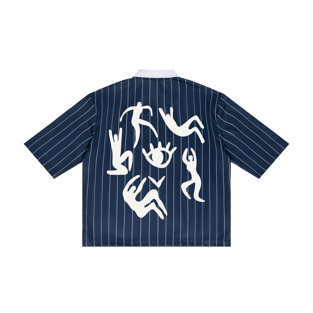 Unisex Pinstripe Collared Soccer Jersey