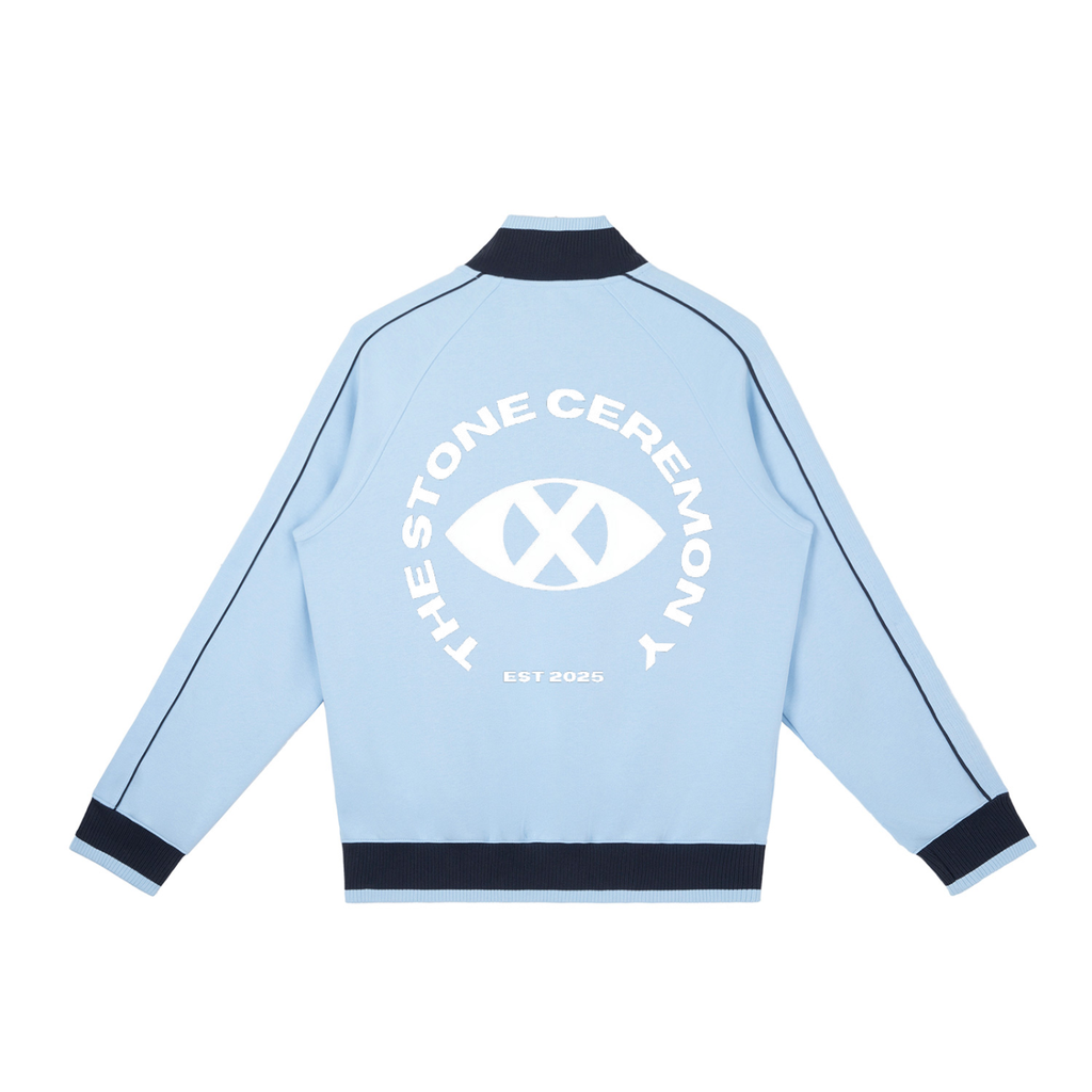 Block Raglan Sleeve Zip Track Jacket