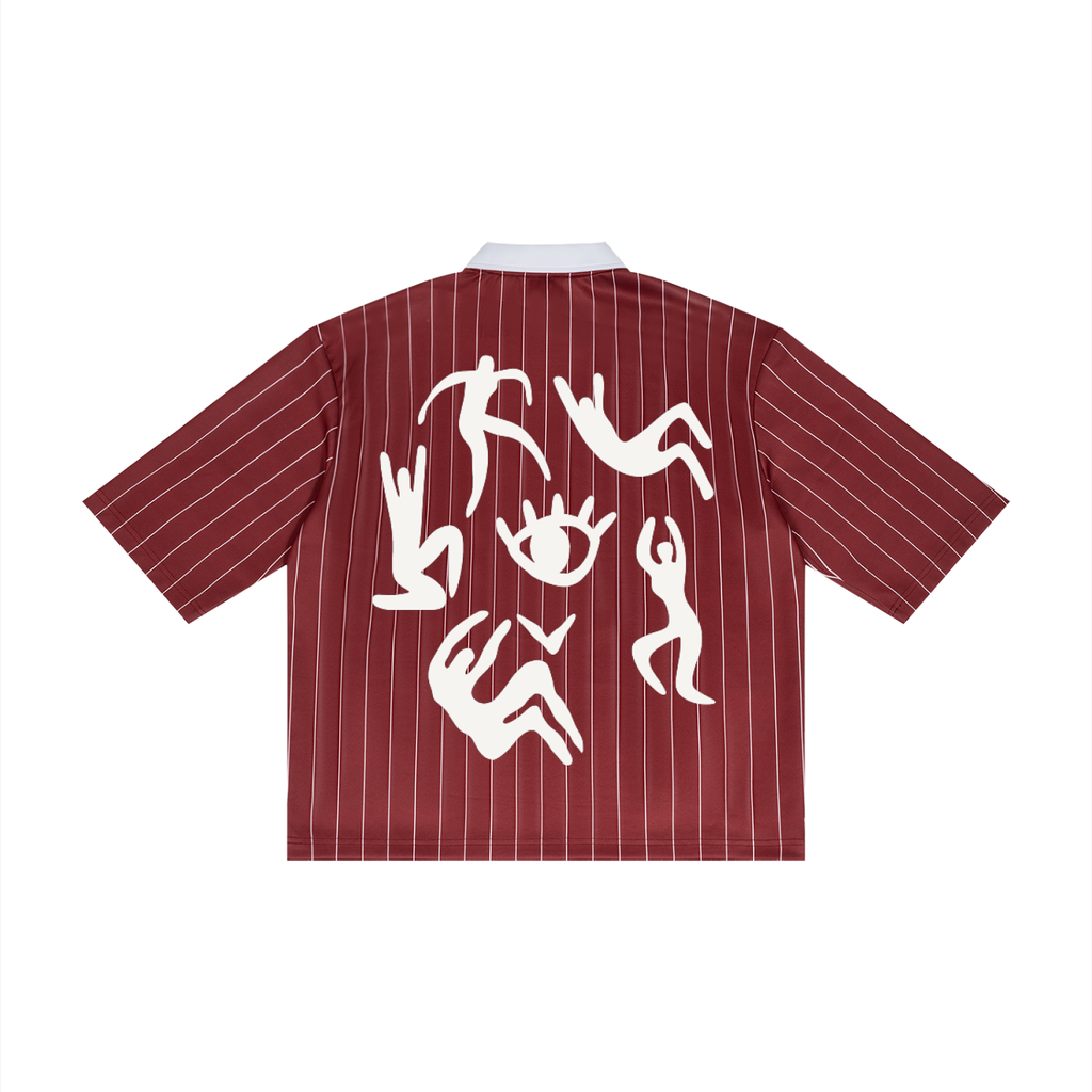 Unisex Pinstripe Collared Soccer Jersey