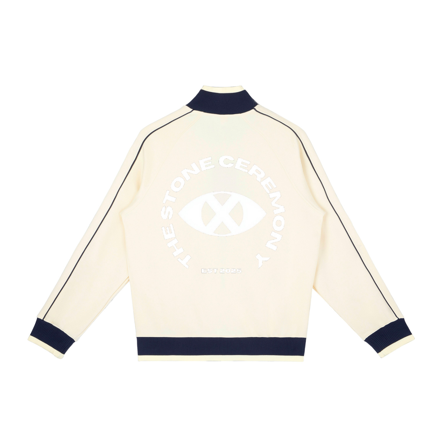 Block Raglan Sleeve Zip Track Jacket