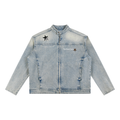 Vintage Wash Zip Denim Jacket