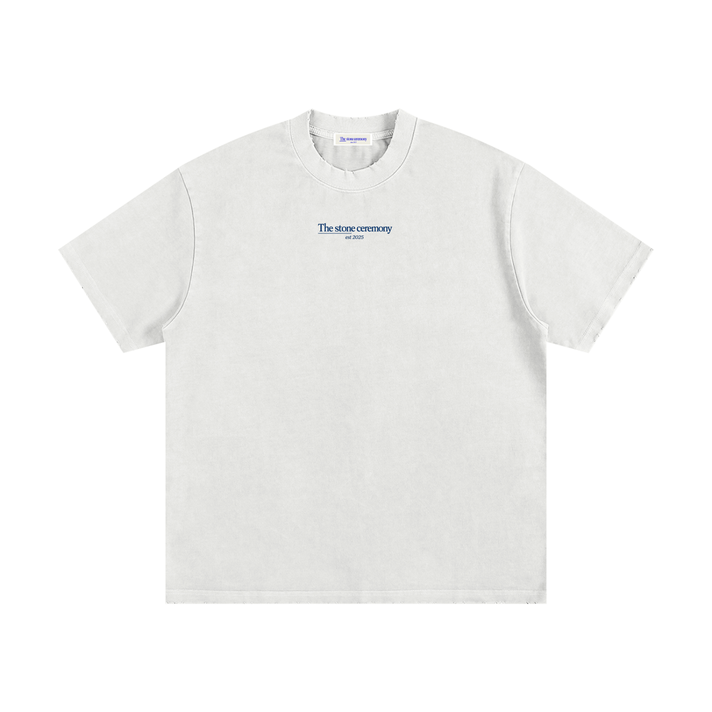 draw Heavyweight Vintage Washed Frayed T-Shir