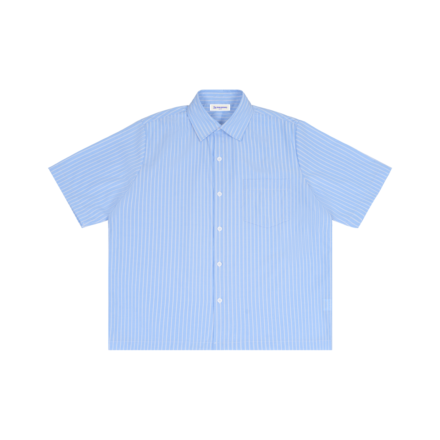 Striped Boxy Short Sleeve Shirt